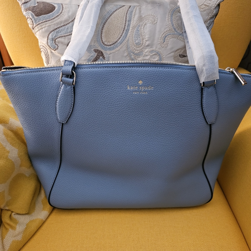 NWT Kate Spade Monica Tote. Polished Blue.